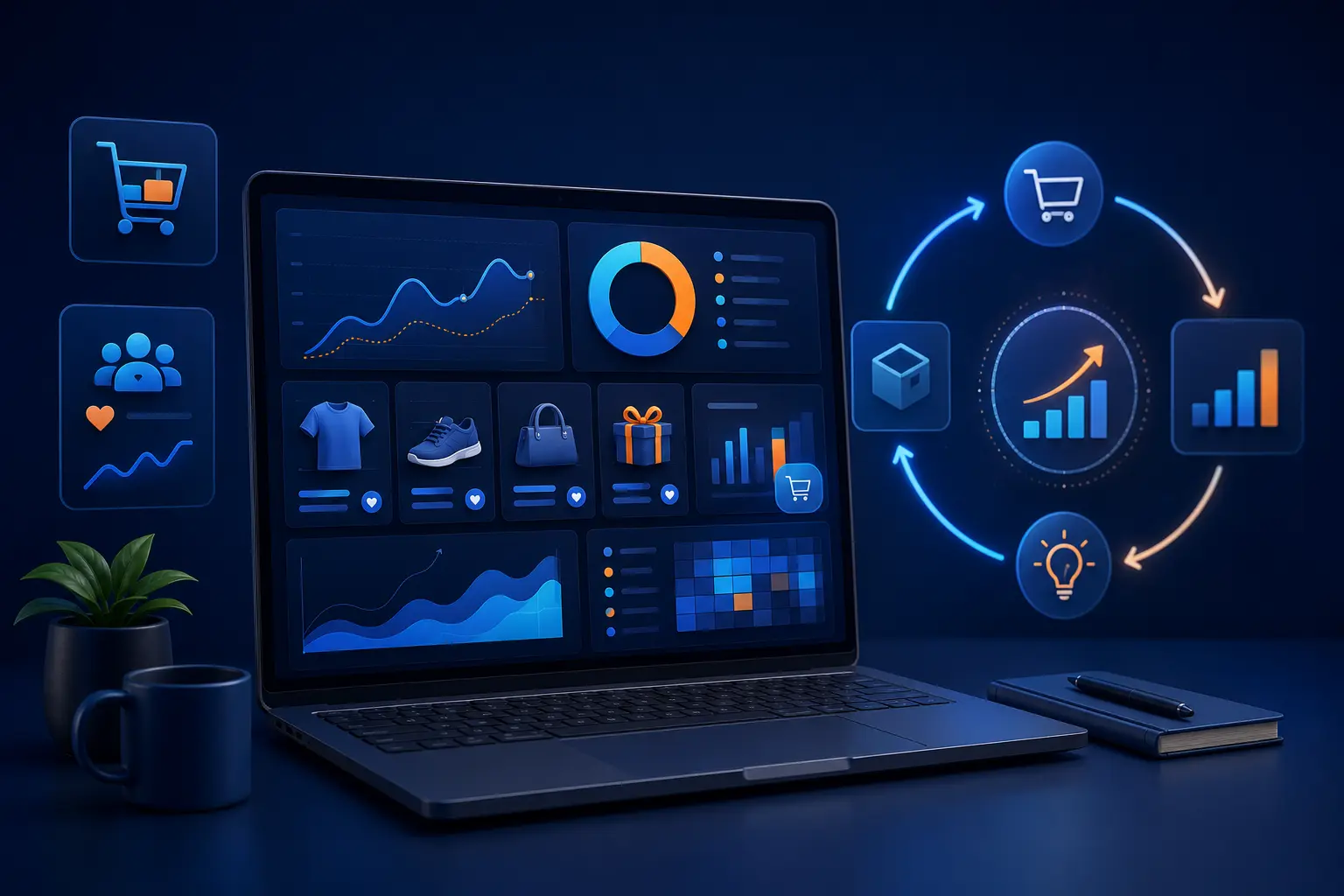 Painel de métricas e ciclo de aprendizado de uma campanha de e-commerce