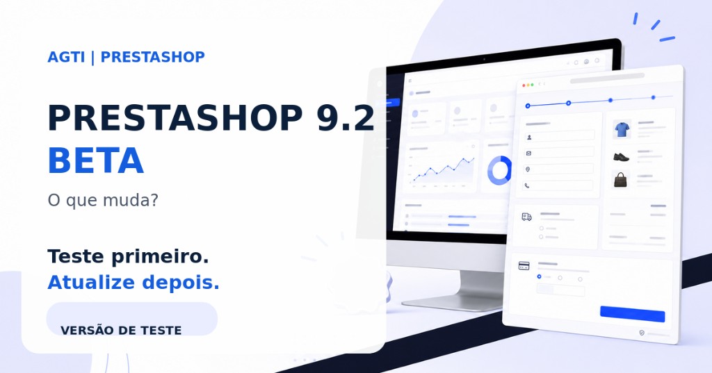 PrestaShop 9.2 Beta com checkout em uma página e recursos de teste para lojas virtuais.